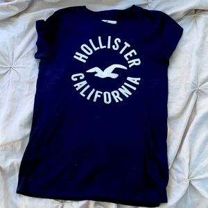 Navy Hollister logo shirt
